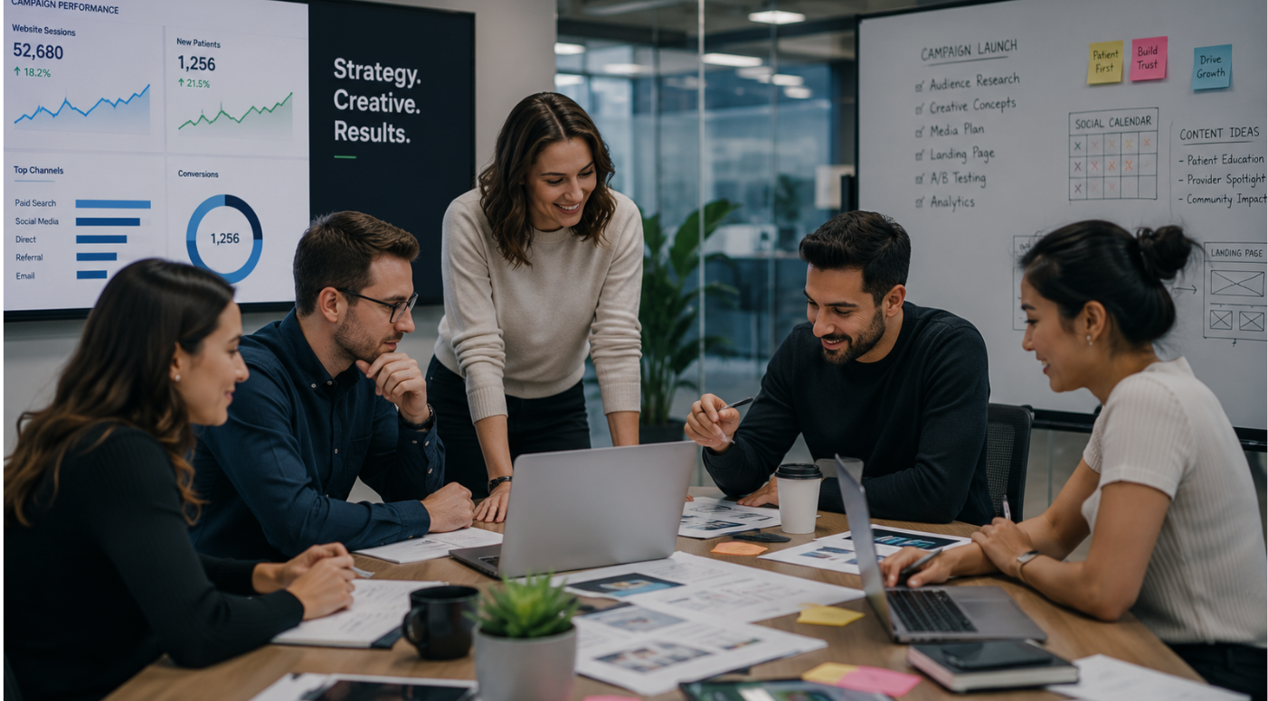 A Complete Marketing Team, Without the Overhead.